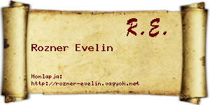 Rozner Evelin névjegykártya